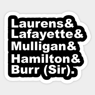 hercules mulligan Sticker